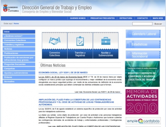 DirecciÃ³n General de Trabajo y Empleo del Gobierno de Cantabria