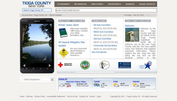 Official Website of Tioga County NY in the Finger Lakes