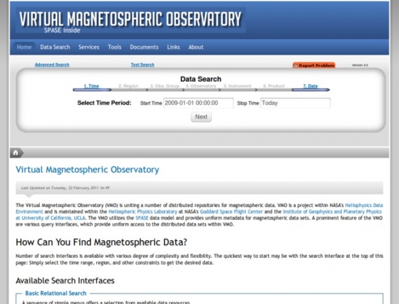 NASA Virtual Magnetospheric Observatory