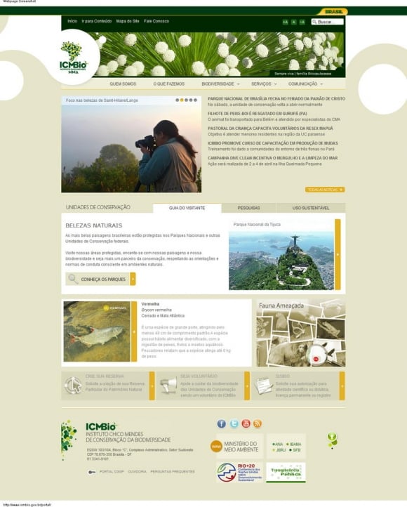 Portal Instituto Chico Mendes de ConservaÃ§Ã£o da Biodversidade