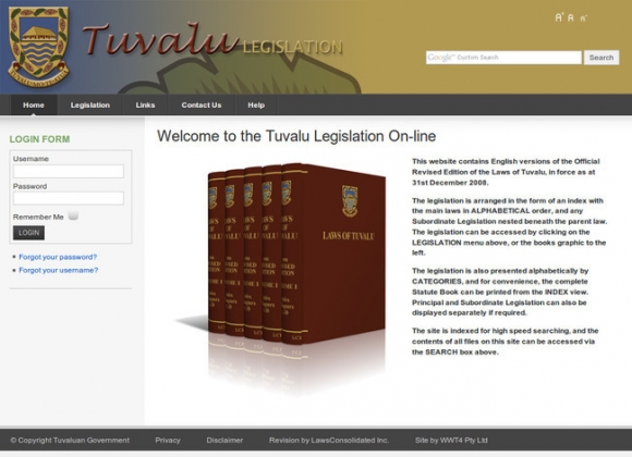 Tuvalu Legislation